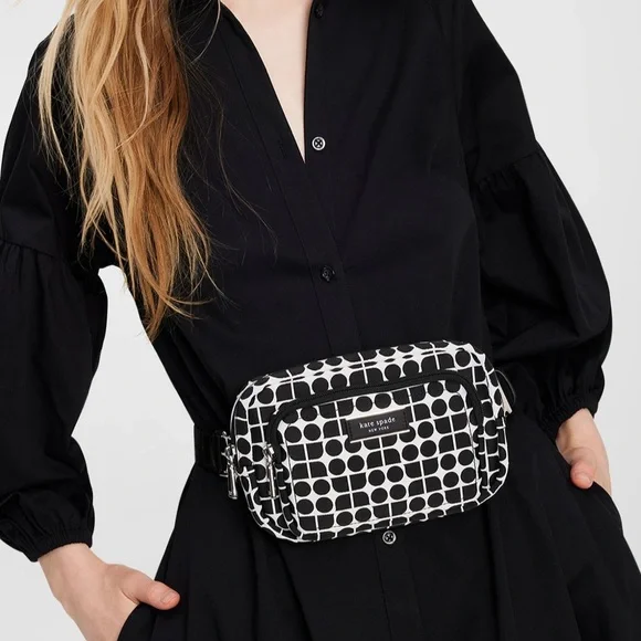 kate spade NWT! $228 MSRP Noel Jacquard Printed Belt Bag